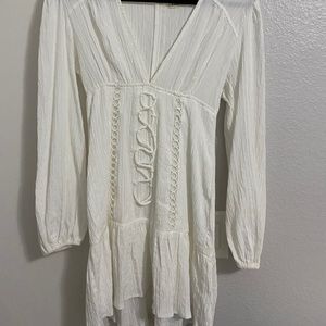 Hello Molly Long Sleeve White Dress